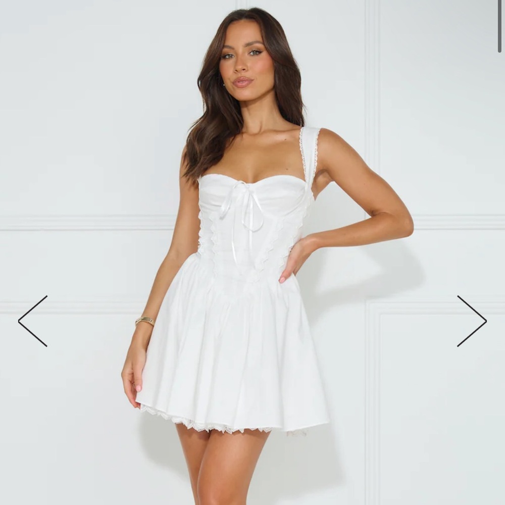 Soft Aesthetic Mini Dress White